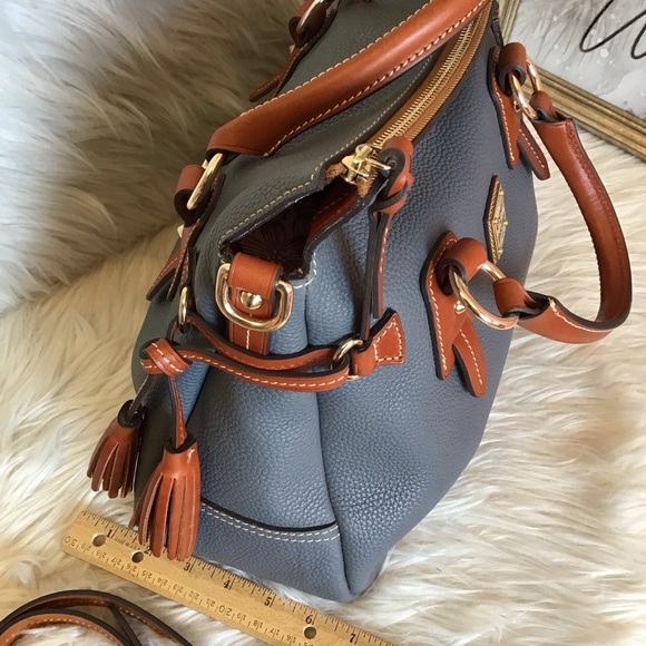 Dooney & Bourke Stanwich Satchel in Slate pebble leather - Picture 8 of 16